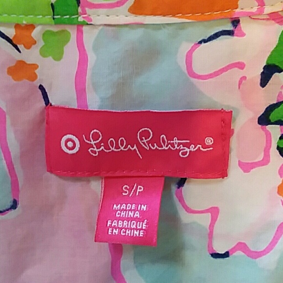 Lilly Pulitzer for target Nosey Posie button up sm - Picture 7 of 8